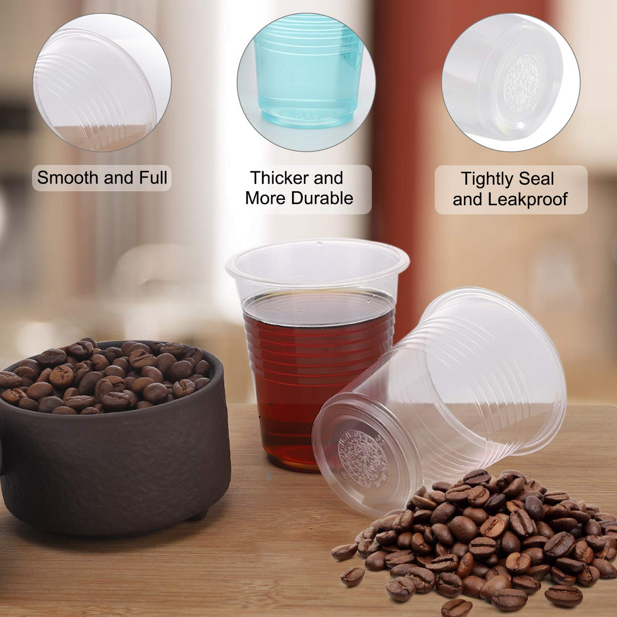 1920x 7oz (210ml) Premium Plastic Clear Cups Extra Strong PET BPA Free