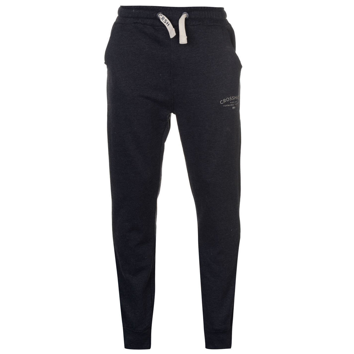 CROSSHATCH Leeroy Skinny Track Pants Slim Trousers Cotton Gym Trackies Joggers - Night Sky