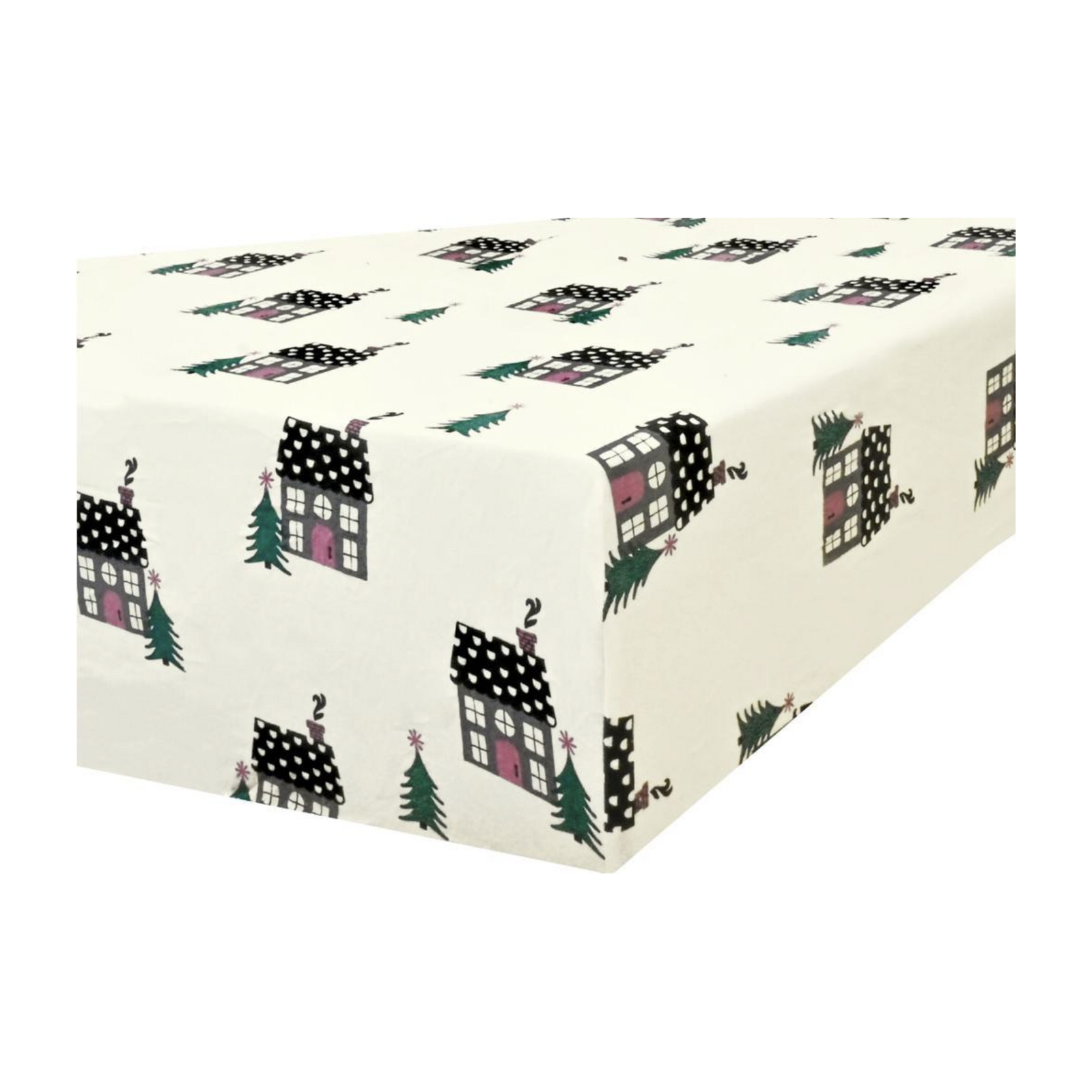 Queen Luxury 100% Cotton Flannelette Fitted Bed Sheet Xmas Flannel - Beige