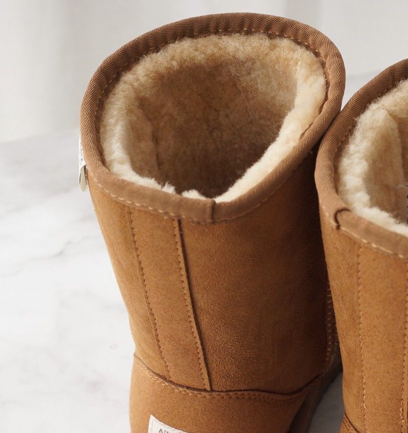 Australian Sheepskin Merino Wool UGG 3/4 Boots Moccasins Slippers Shoes Classic - Chestnut