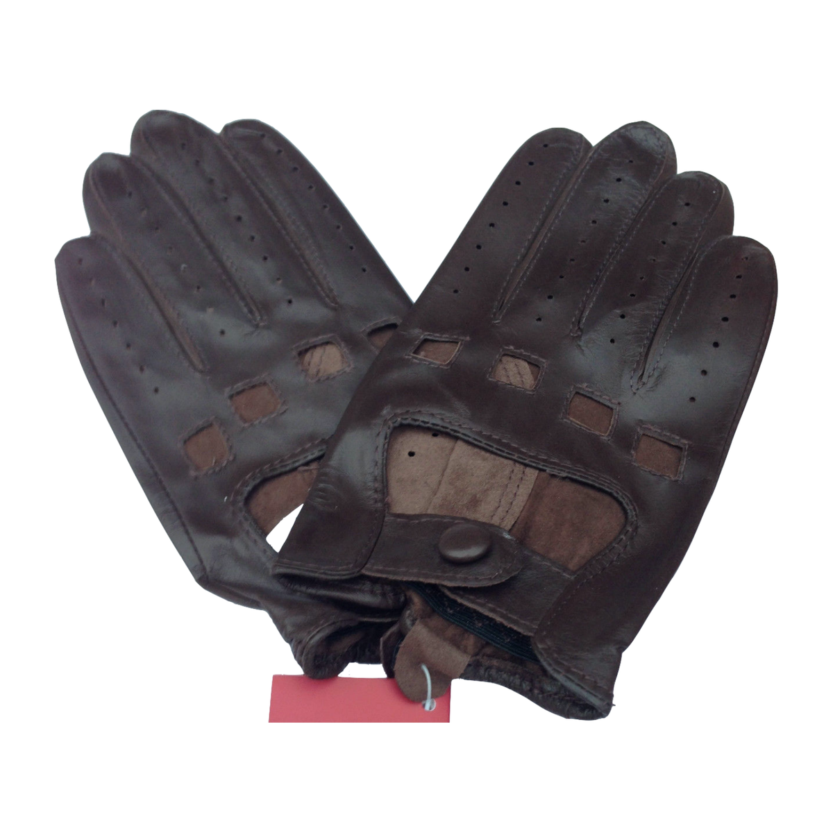 DENTS Womens Kangaroo Leather Driving Gloves Unlined w/ Gift Box Ladies - Brown - Large