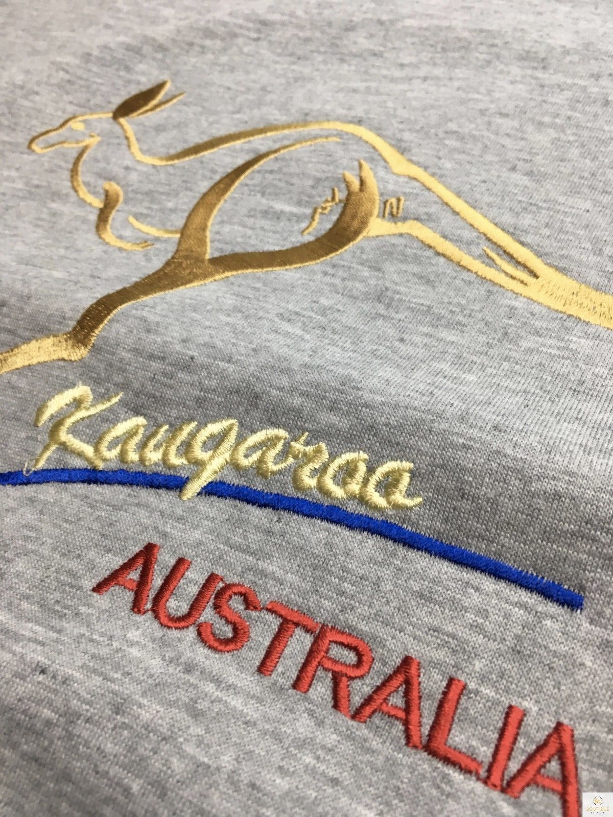 Adult Australian Kangaroo T Shirt Australia Day 100% Cotton Souvenir Tee Top - Grey - S