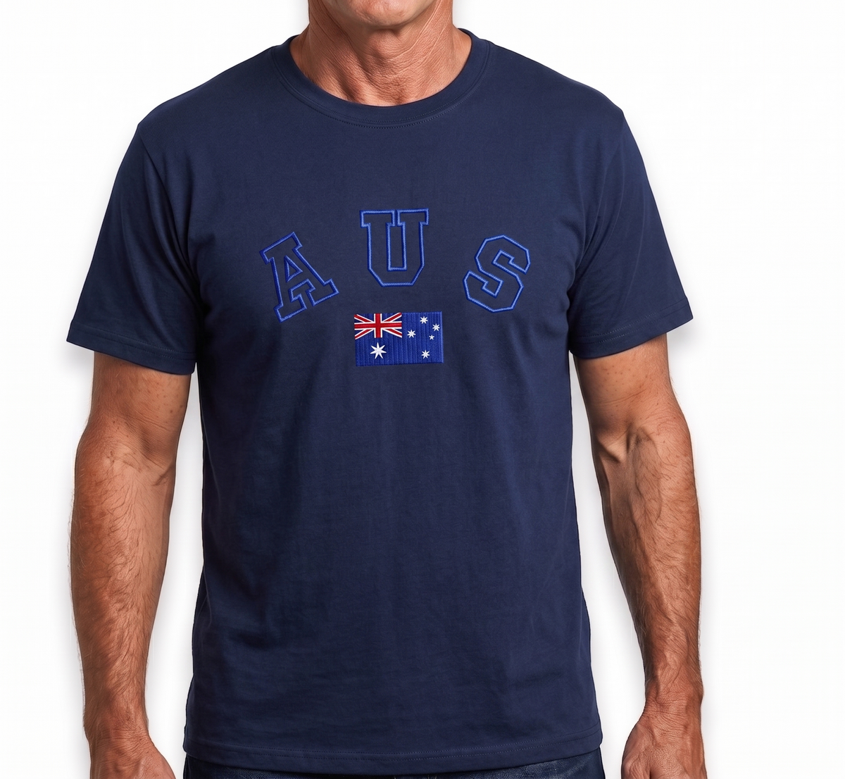 Mens Australia T Shirt Australia Day Cotton Blend Souvenir - Navy Blue
