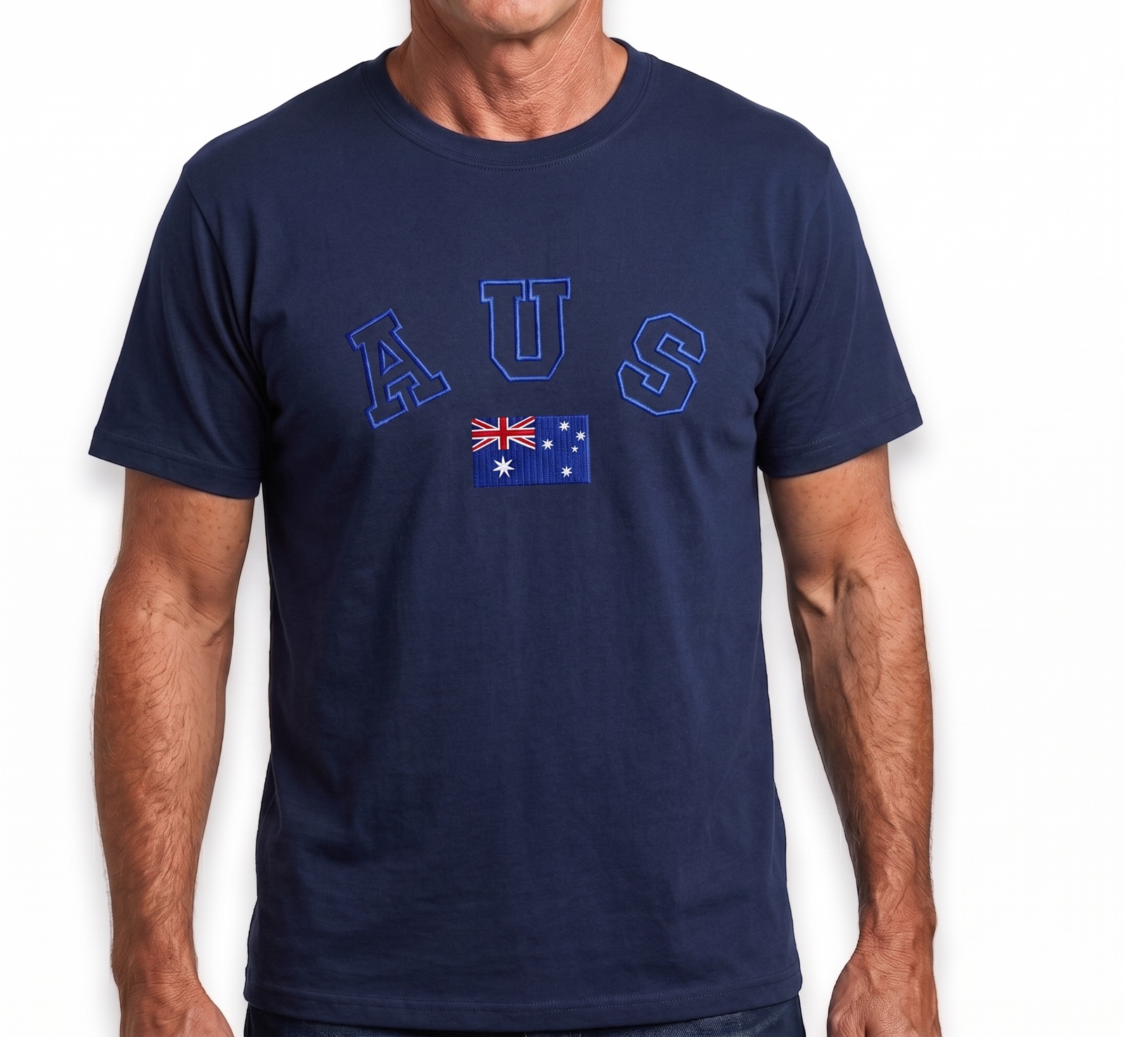 Mens Australia T Shirt Australia Day Cotton Blend Souvenir - Navy Blue
