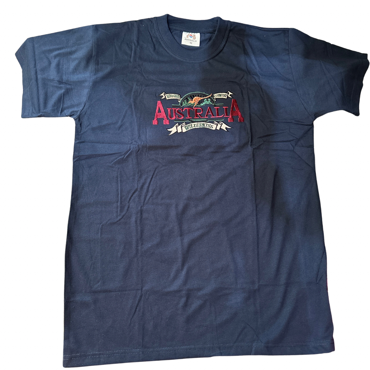 Mens Australia Wilderness T Shirt Souvenir Tee Top 100% Cotton - Navy Blue - M