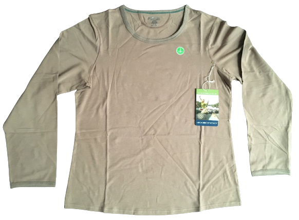 ExOfficio Womens Soytopia Long Sleeve Crew Shirt Top T-Shirt Tee Jumper - Acorn