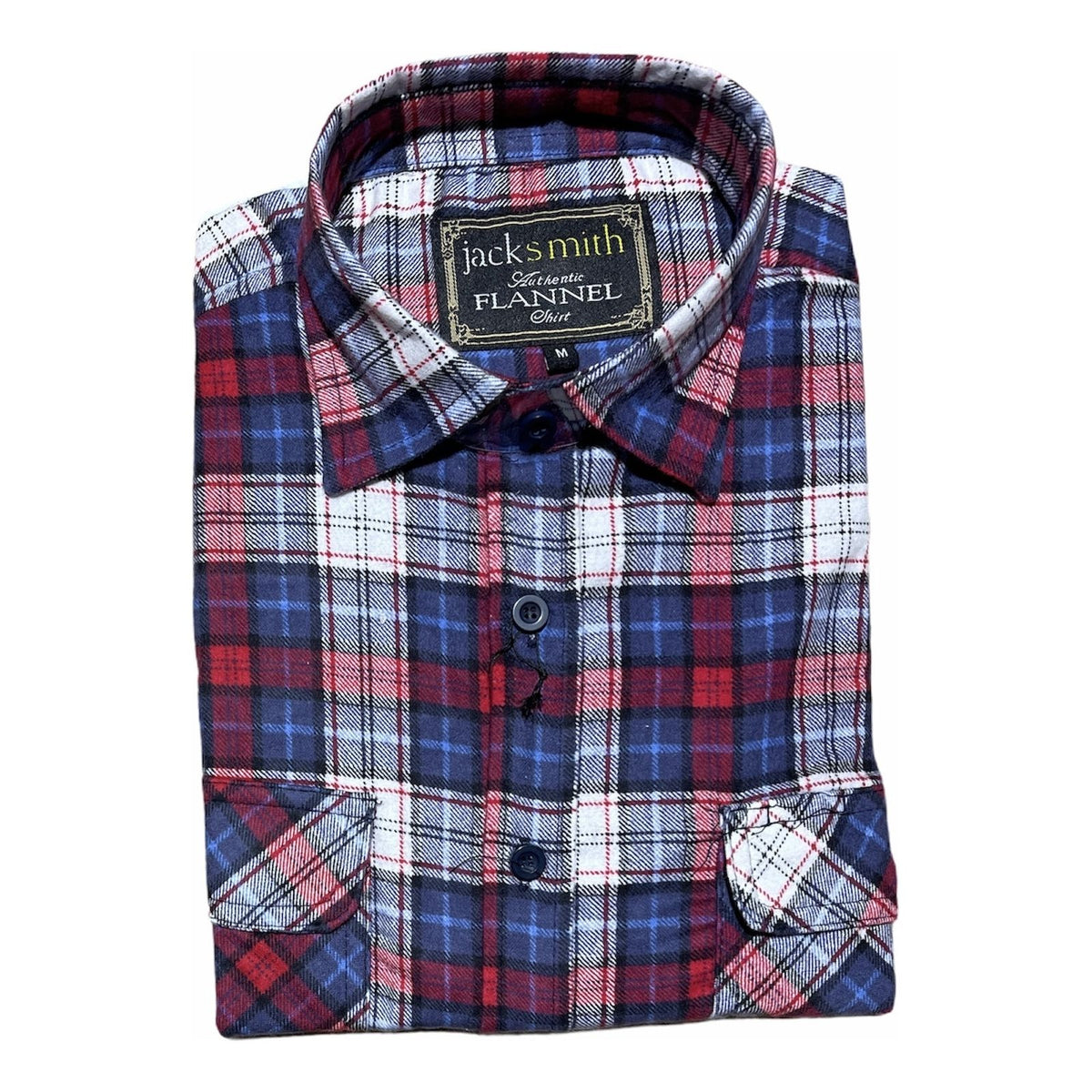 Mens Flannelette Long Sleeve Pullover Shirt 100% Cotton Flannel - Half Placket - Red Check - 3XL