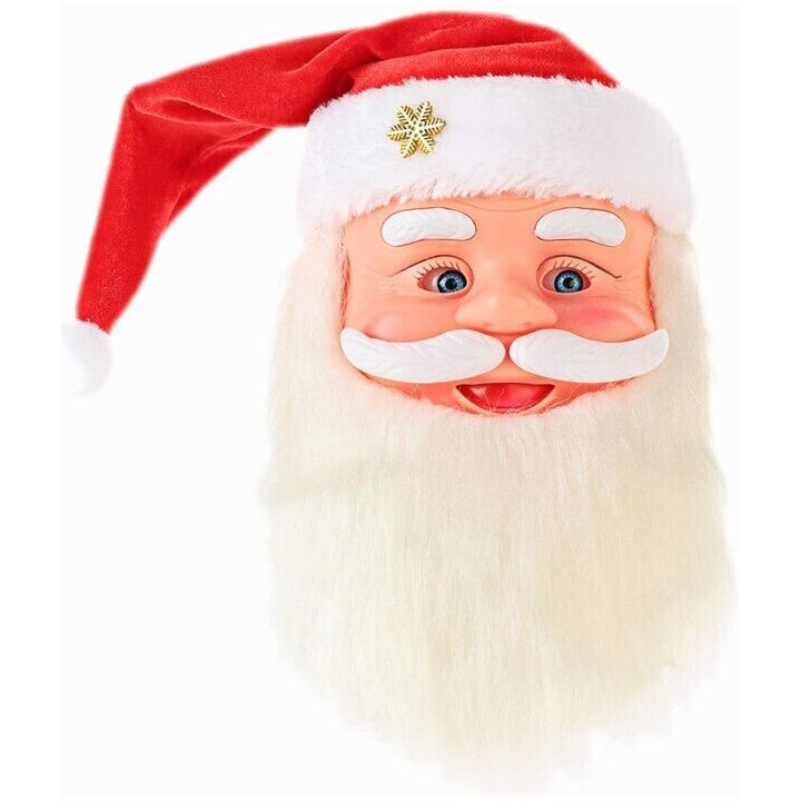 Singing Moving Eyes And Beard Shaking Hat Music Santa Claus Xmas Christmas Decor