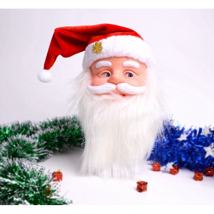 Singing Moving Eyes And Beard Shaking Hat Music Santa Claus Xmas Christmas Decor