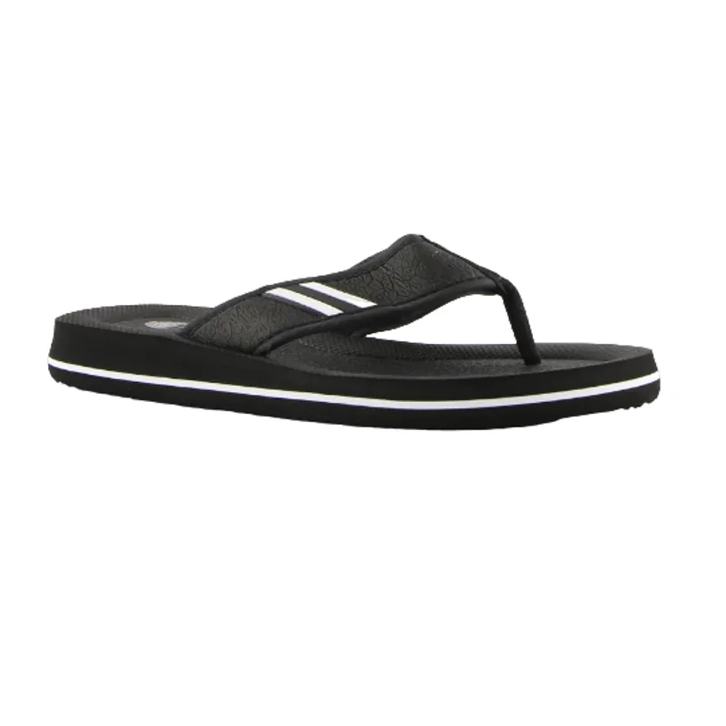 Lightning Bolt Wilson Flip Flops Thongs Sandals Shoes - Black/White