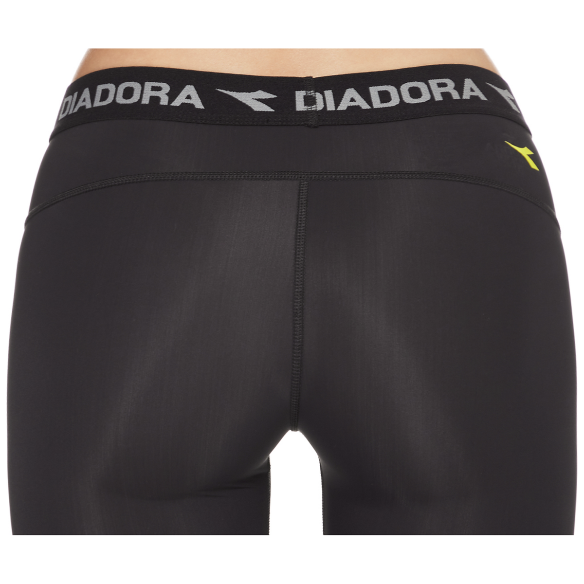 DIADORA Ladies Compression Sports 3/4 Tights Gym Yoga Thermals - Black - 16