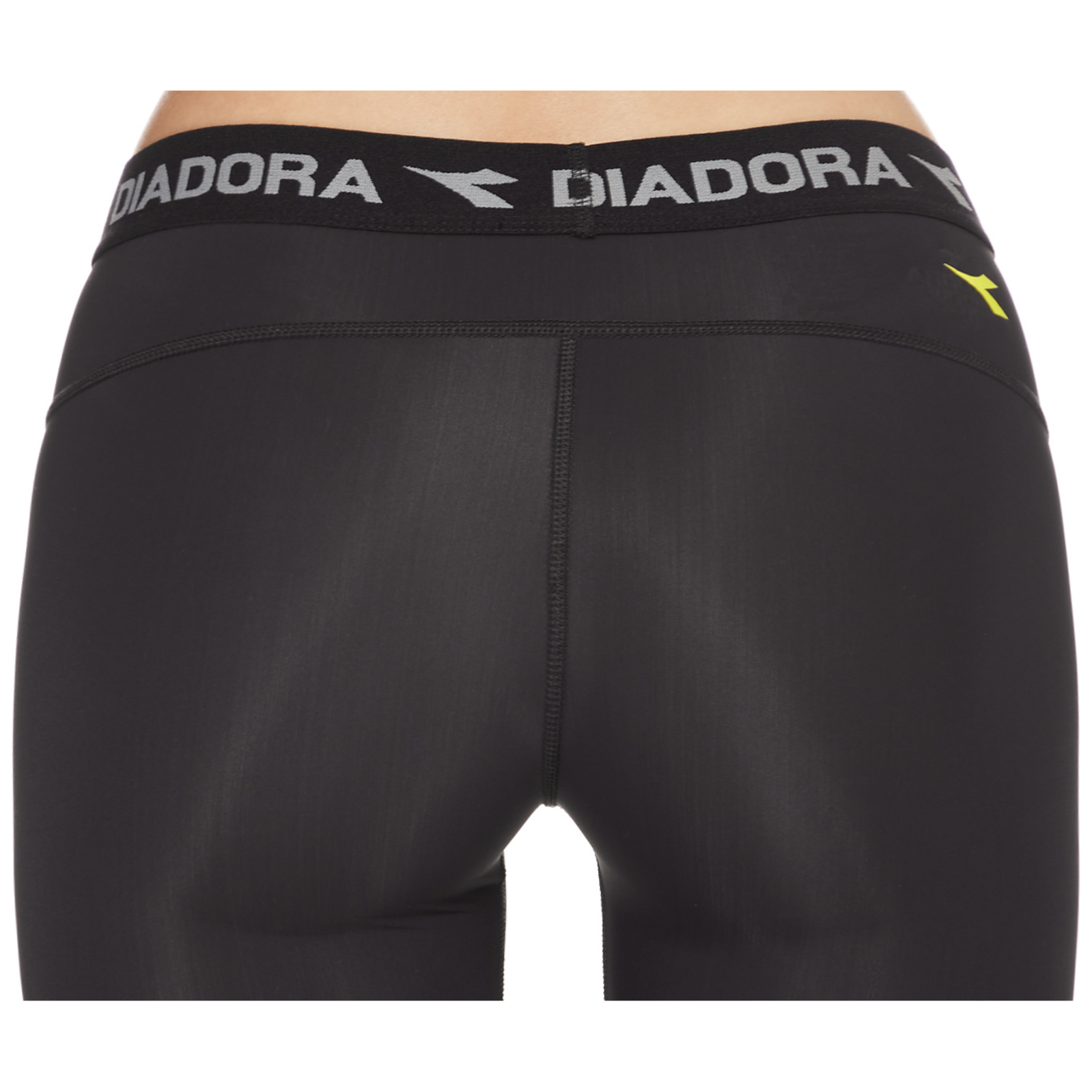 DIADORA Ladies Compression Sports 3/4 Tights Gym Yoga Thermals - Black - 16