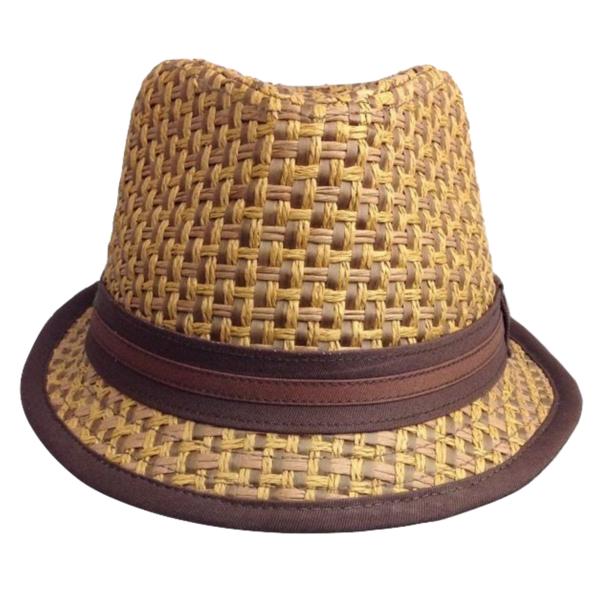 GOORIN BROTHERS Eric B Trilby Fedora Hat Bros Woven Paper Straw in Brown