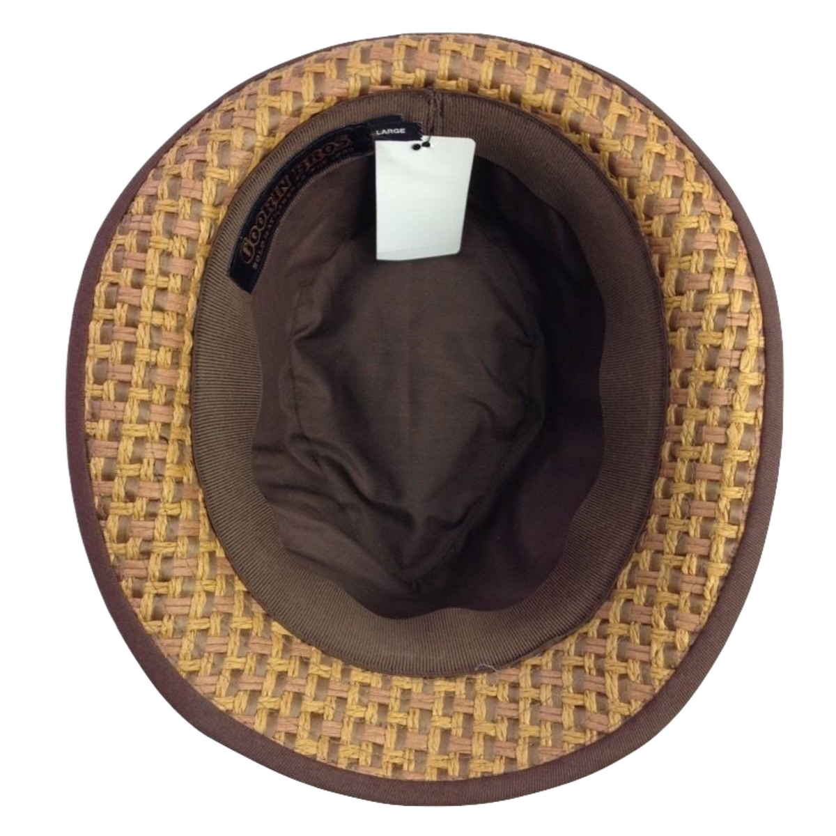 GOORIN BROTHERS Eric B Trilby Fedora Hat Bros Woven Paper Straw in Brown