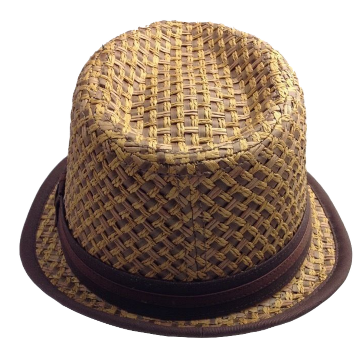 GOORIN BROTHERS Eric B Trilby Fedora Hat Bros Woven Paper Straw in Brown