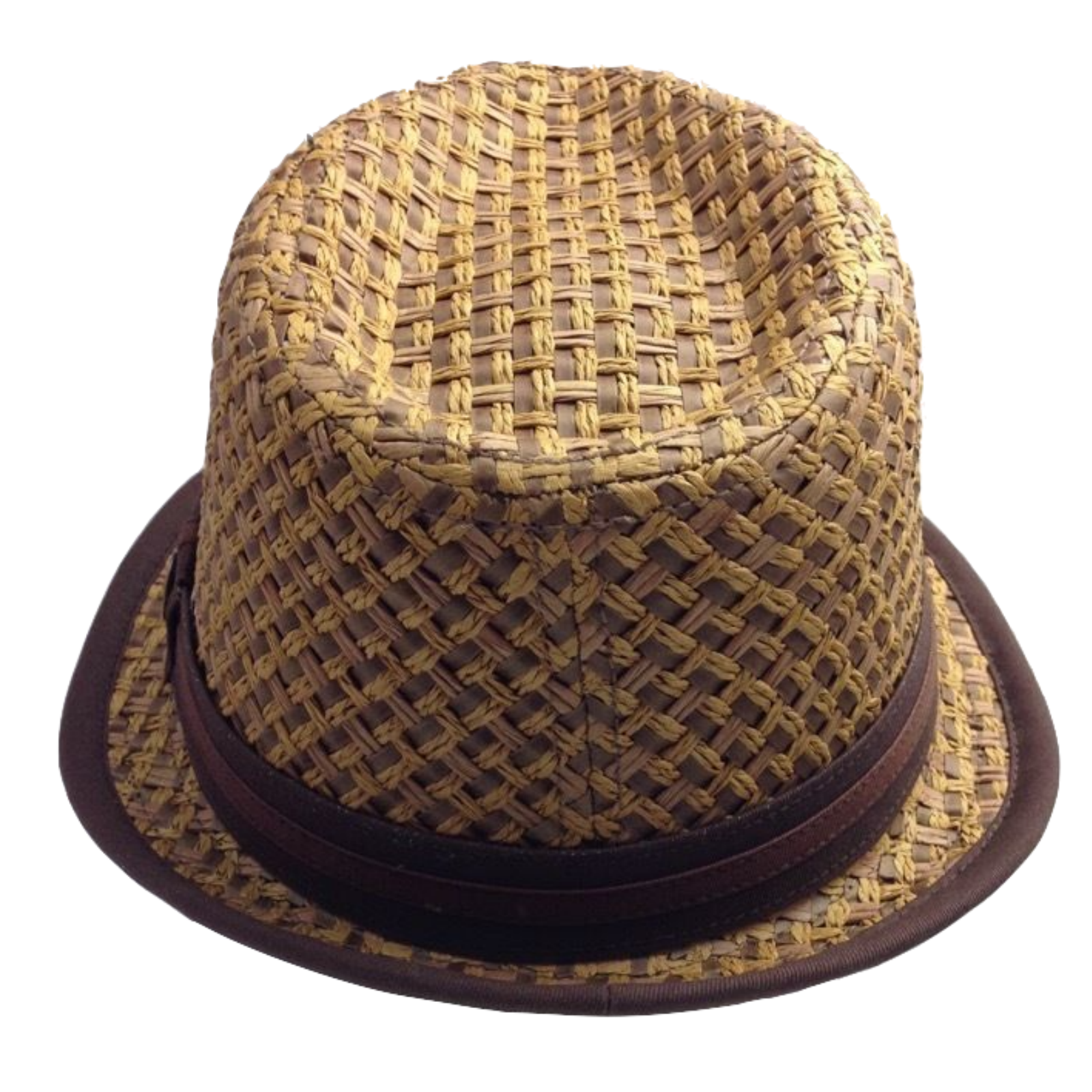 GOORIN BROTHERS Eric B Trilby Fedora Hat Bros Woven Paper Straw in Brown