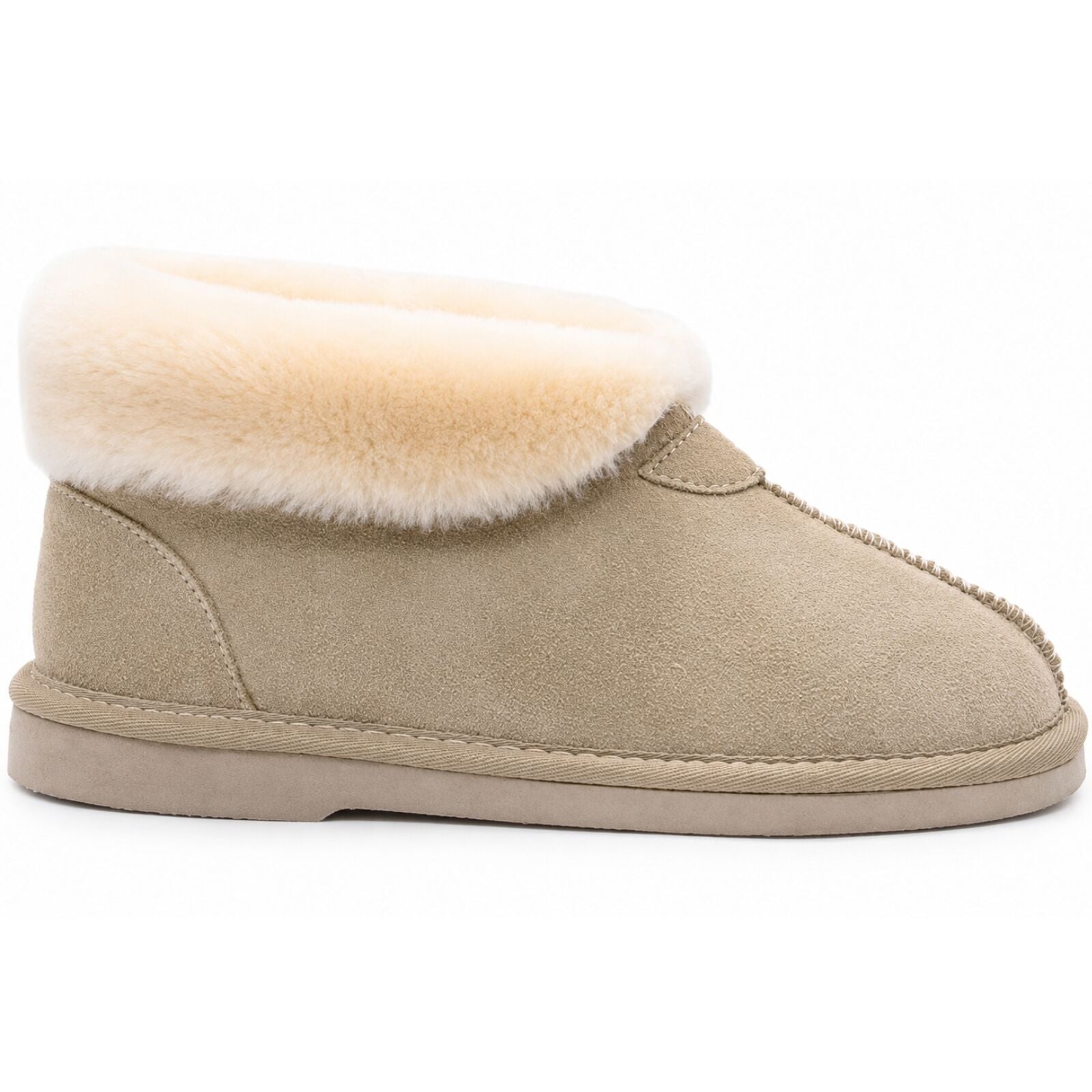 Womens UGG Boots Genuine Sheepskin Suede Leather Slippers Warm Shoes - Beige