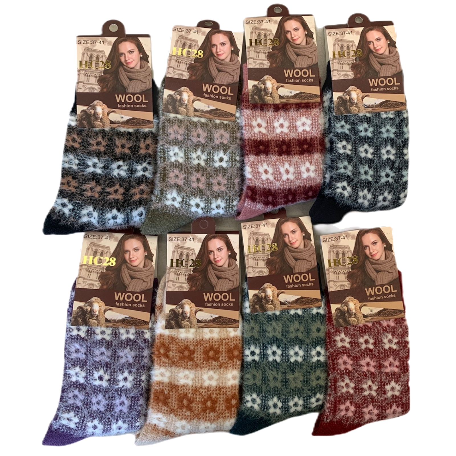 6 Pairs Womens Angora Wool Socks Extra Warm Winter Thermal Soft