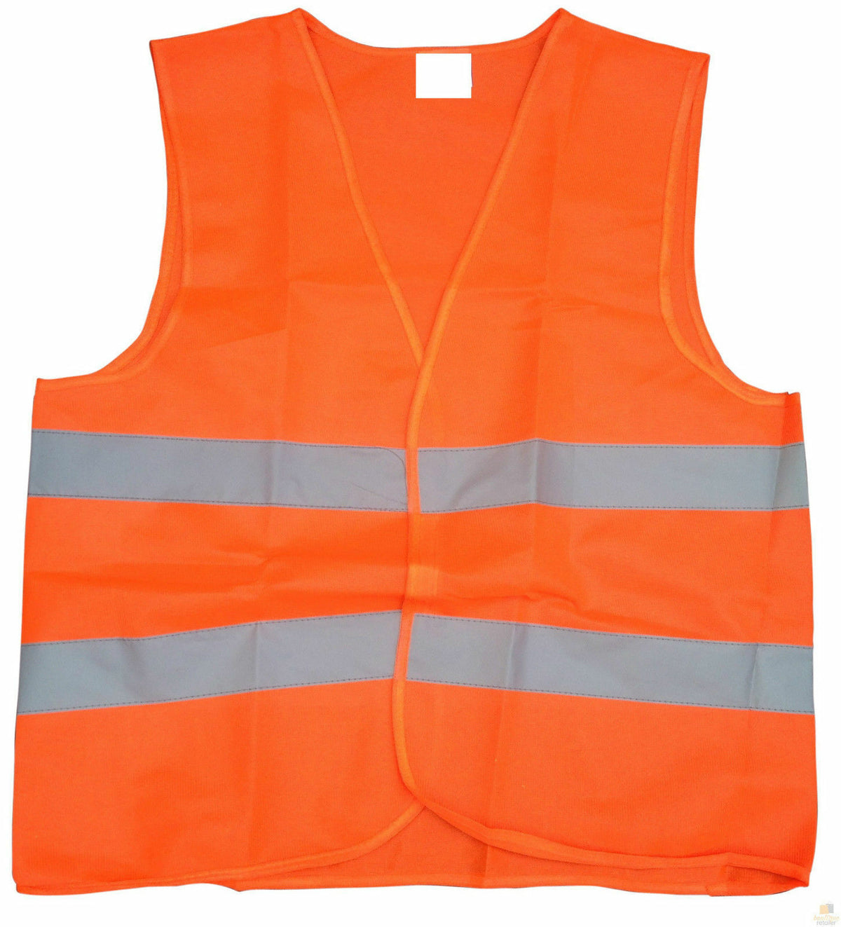 Hi Vis Safety VEST Reflective Tape Workwear Orange ONE SIZE Night &amp; Day Use