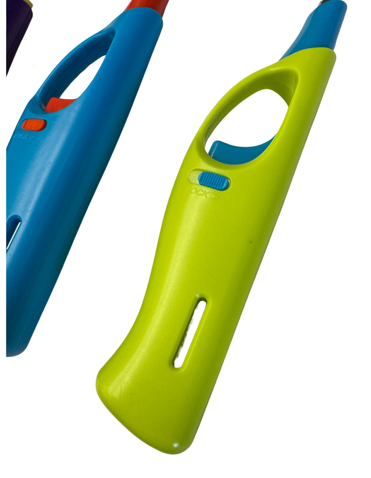 4x Long Gas Lighter for BBQ Kitchen w/ Safety Lock - Assorted Colours