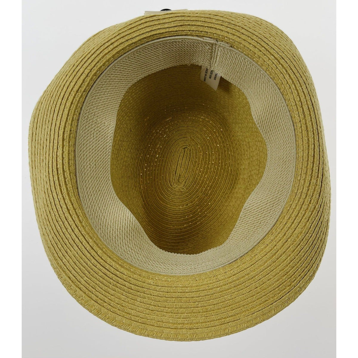 Dents Toyo Straw Trilby Fedora Hat Summer Fedora Small Brim - Natural/Black - S/M