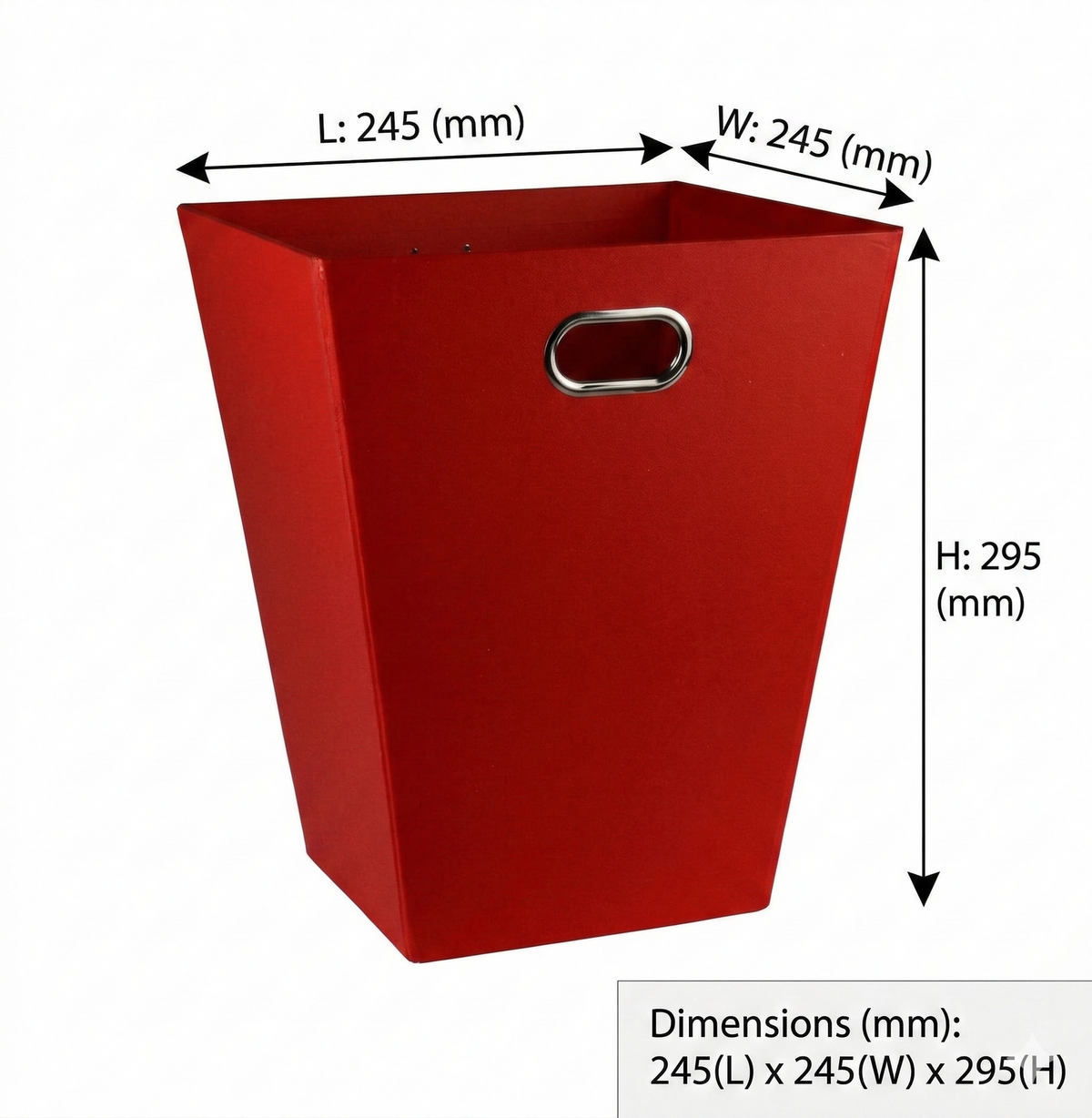 6x 12L EAZI FOLD Foldable Office Waste Rubbish Bin Collapsible Space Saving in Red