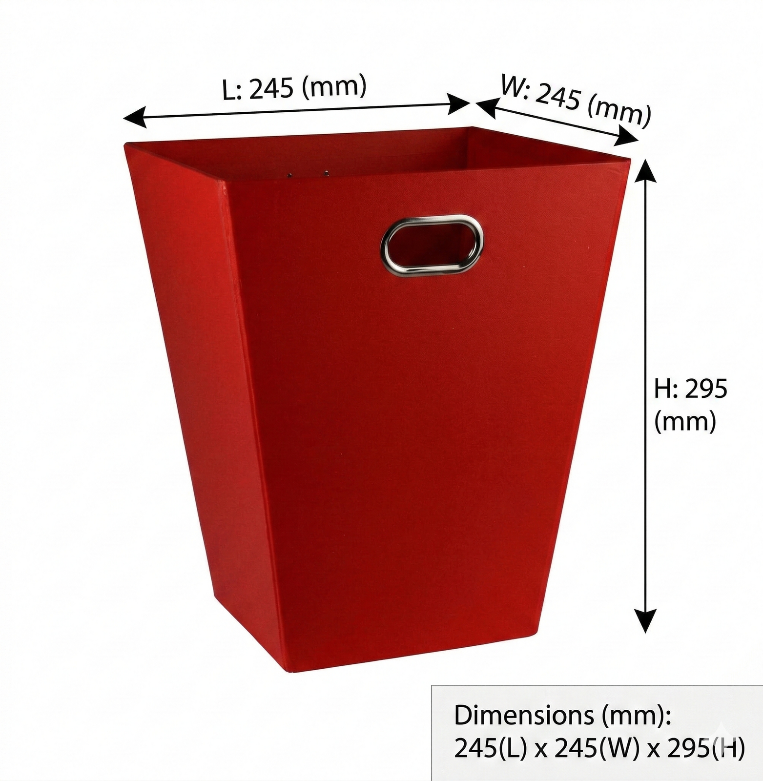 6x 12L EAZI FOLD Foldable Office Waste Rubbish Bin Collapsible Space Saving in Red