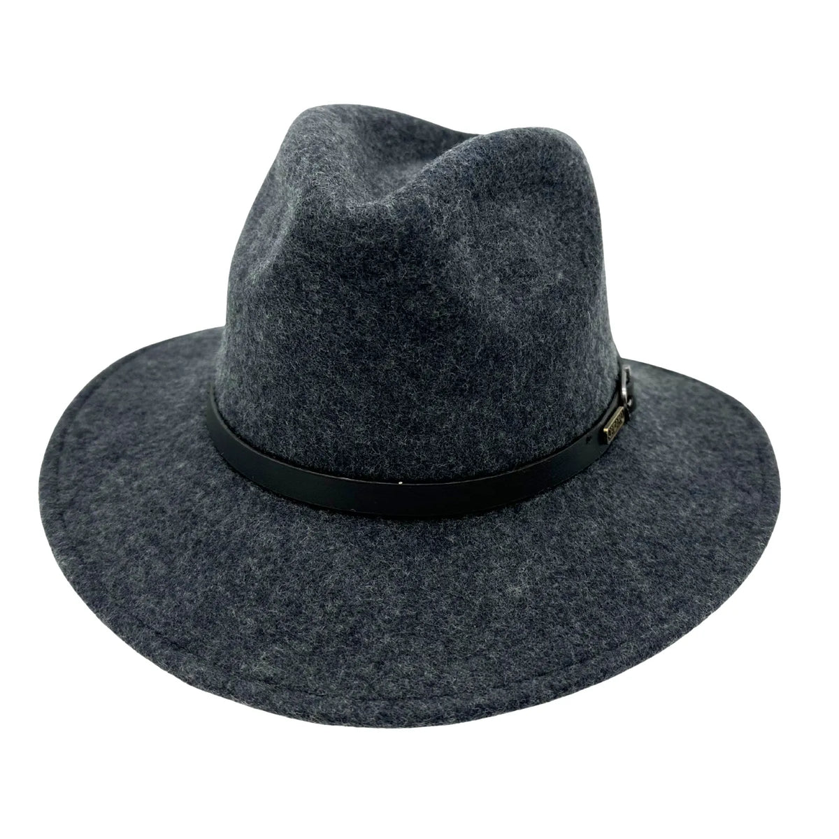 JACARU 1849 Australian 100% Wool Hat Fedora Trilby Crushable Travel - Dark Grey