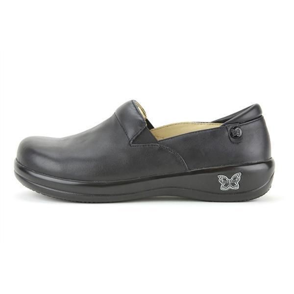 Alegria Keli Nursing Shoes Slip On Womens Work Hospitality - Black Nappa