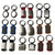 100x High Quality Key Rings Tag Keyring Bag Badge - Assorted Colours & Styles - Bulk