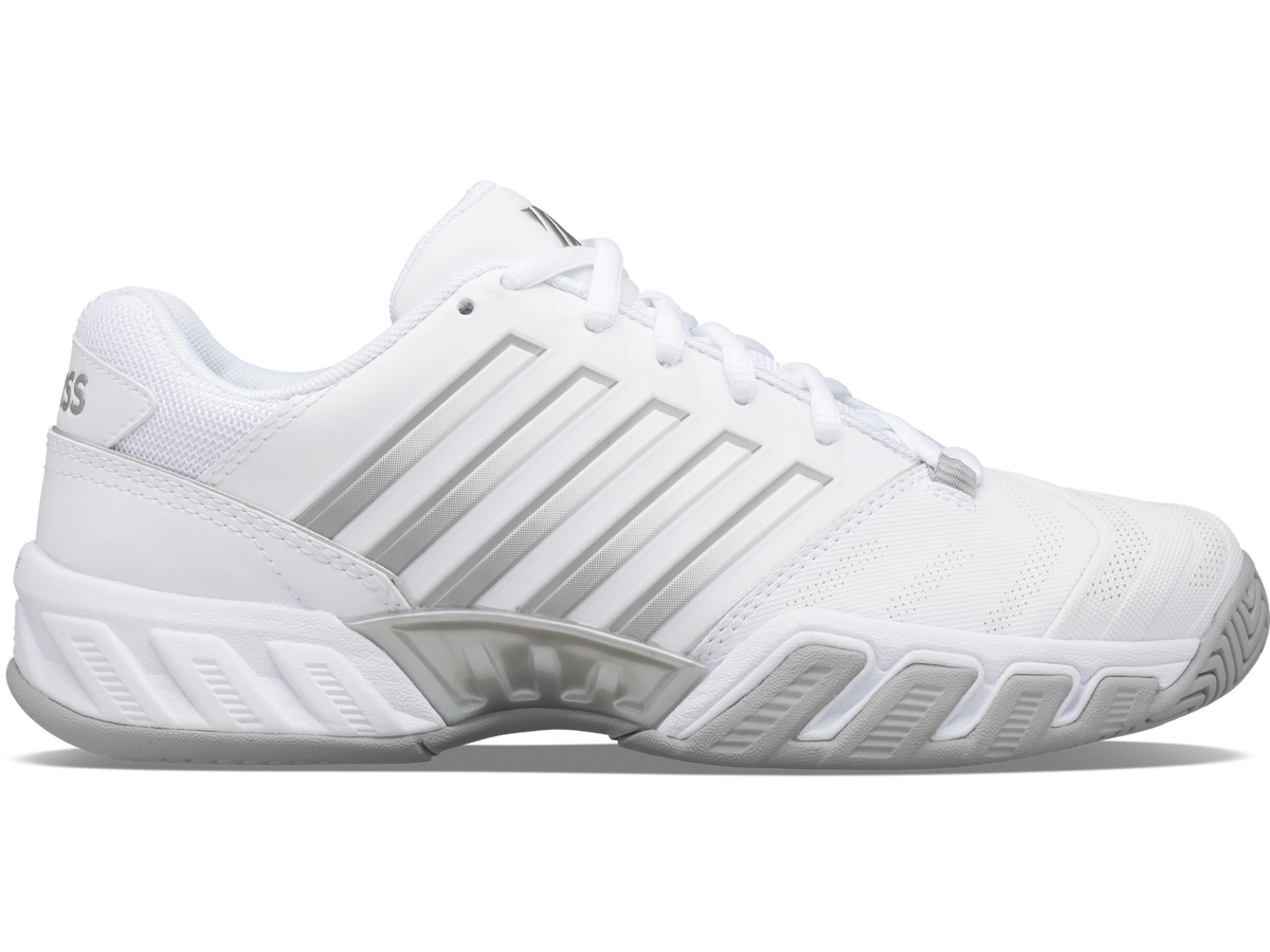 K-Swiss Womens Bigshot 4 AC Tennis Shoes - White/Silver - US 9.5