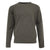 Mens Shetland Wool Crew Round Neck Knit Jumper Pullover Sweater Knitted - Olive - S