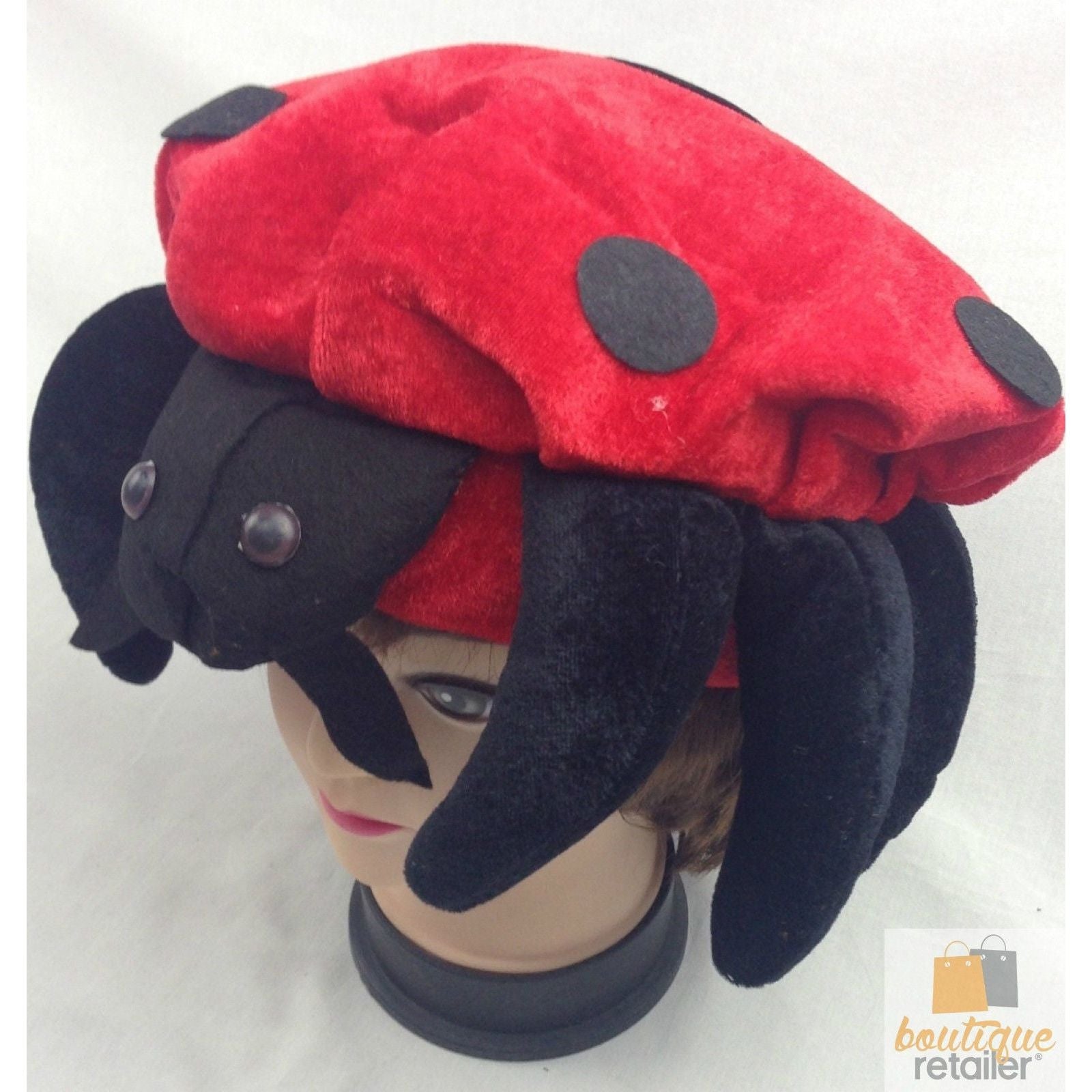 LADYBUG HAT Animal Novelty Cap Party Wear Fancy Dress Costume Accessory