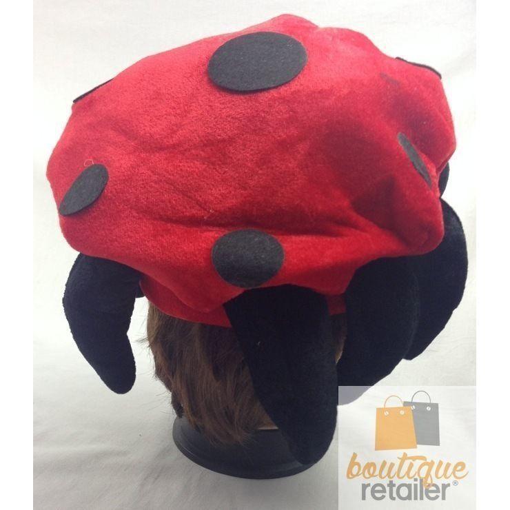 LADYBUG HAT Animal Novelty Cap Party Wear Fancy Dress Costume Accessory
