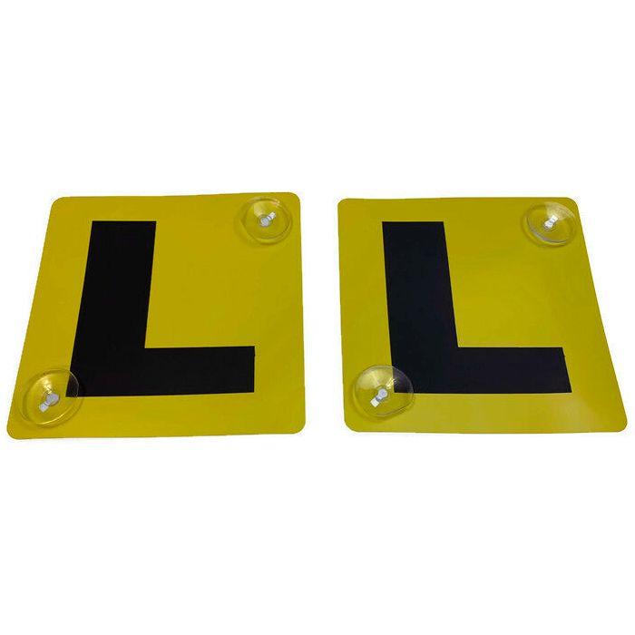 2x LEARNER L PLATES Stay-Put Suction Disks Car Window Signs VIC WA