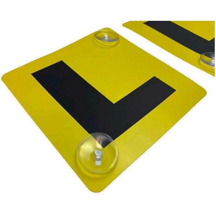 2x LEARNER L PLATES Stay-Put Suction Disks Car Window Signs VIC WA