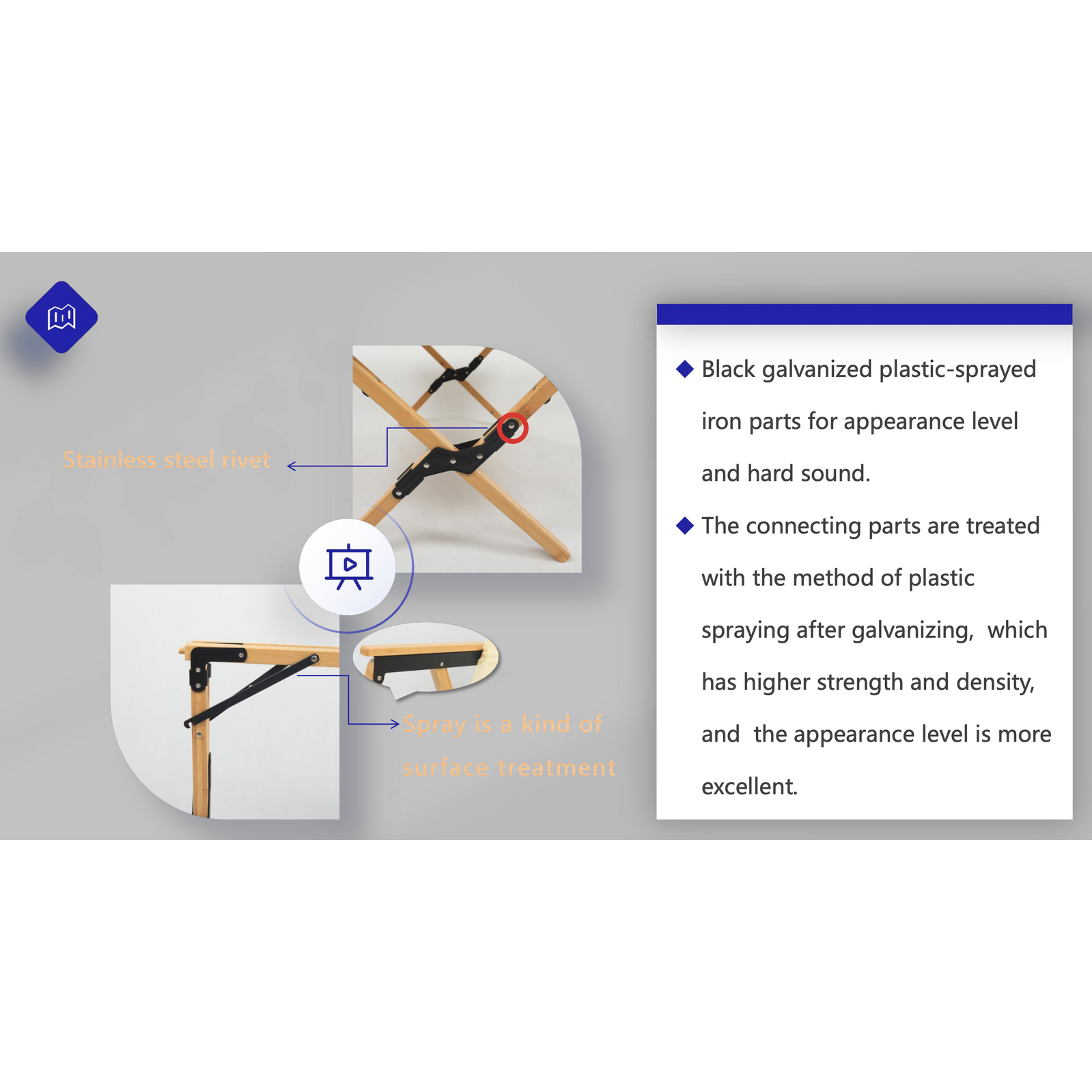 Folding Camping Table Bamboo Roll Up Portable Outdoor Picnic BBQ Desk Beach