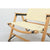 Bamboo Canvas Foldable Outdoor Camping Chair Wooden Travel Picnic Park - Khaki/Beige
