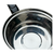 14cm Stainless Steel Milk Pot with Glass Lid Coffee Warmer w Handle