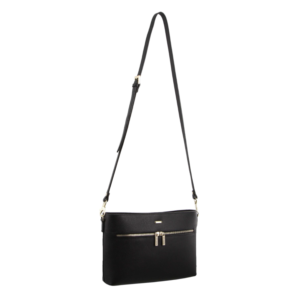 Morrissey Italian Structured Leather Cross Body Handbag (MO3028) Bag - Black