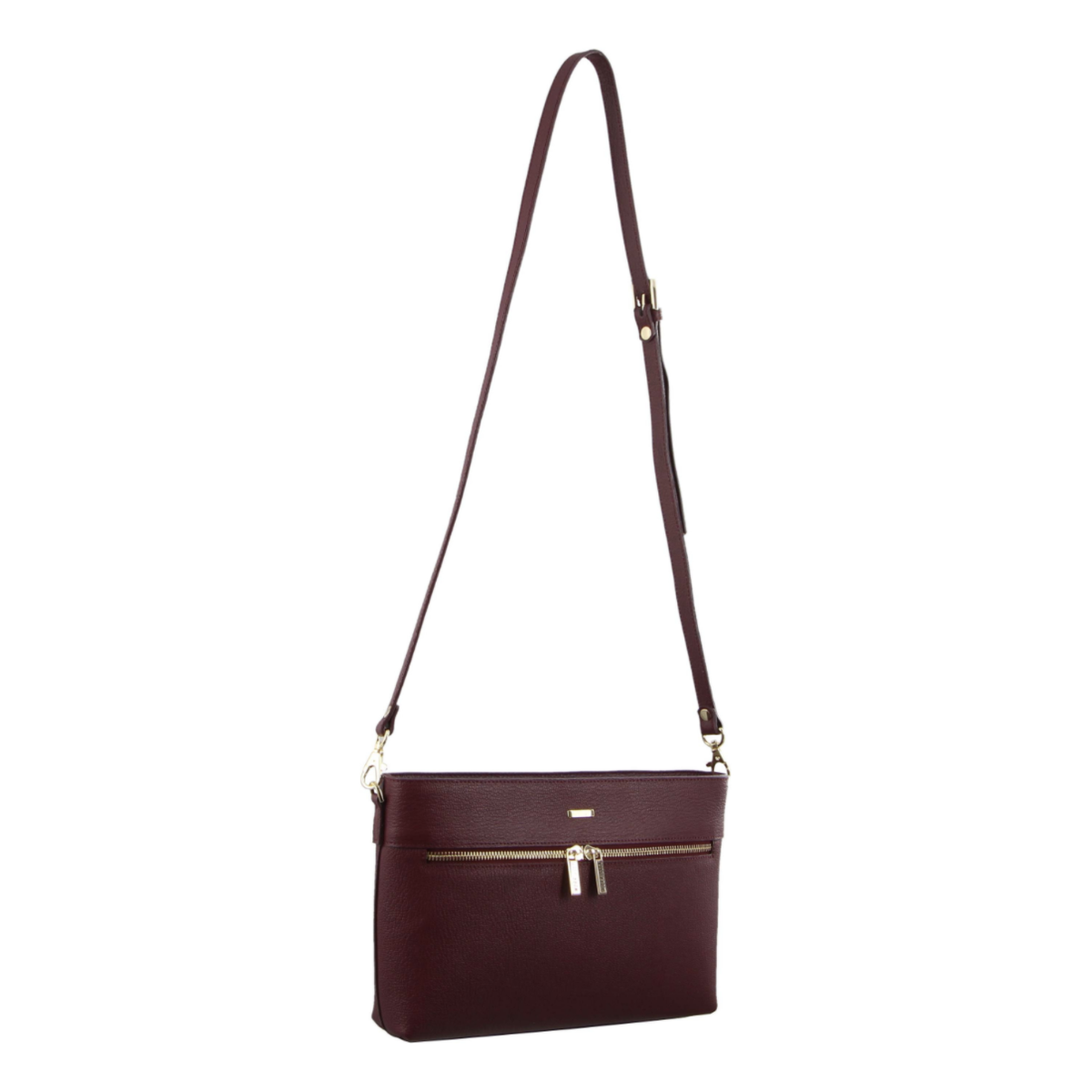Morrissey Italian Structured Leather Cross Body Handbag (MO3028) Bag - Wine