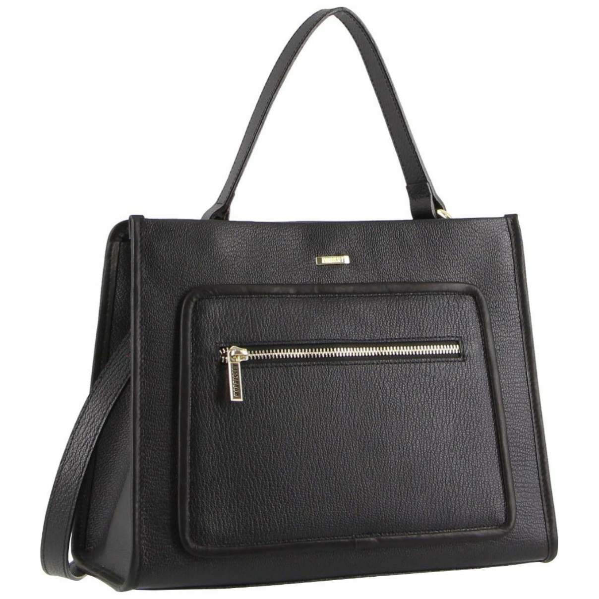 Morrissey Ladies Italian Structured Leather Tote Bag Handbag Womens - Black