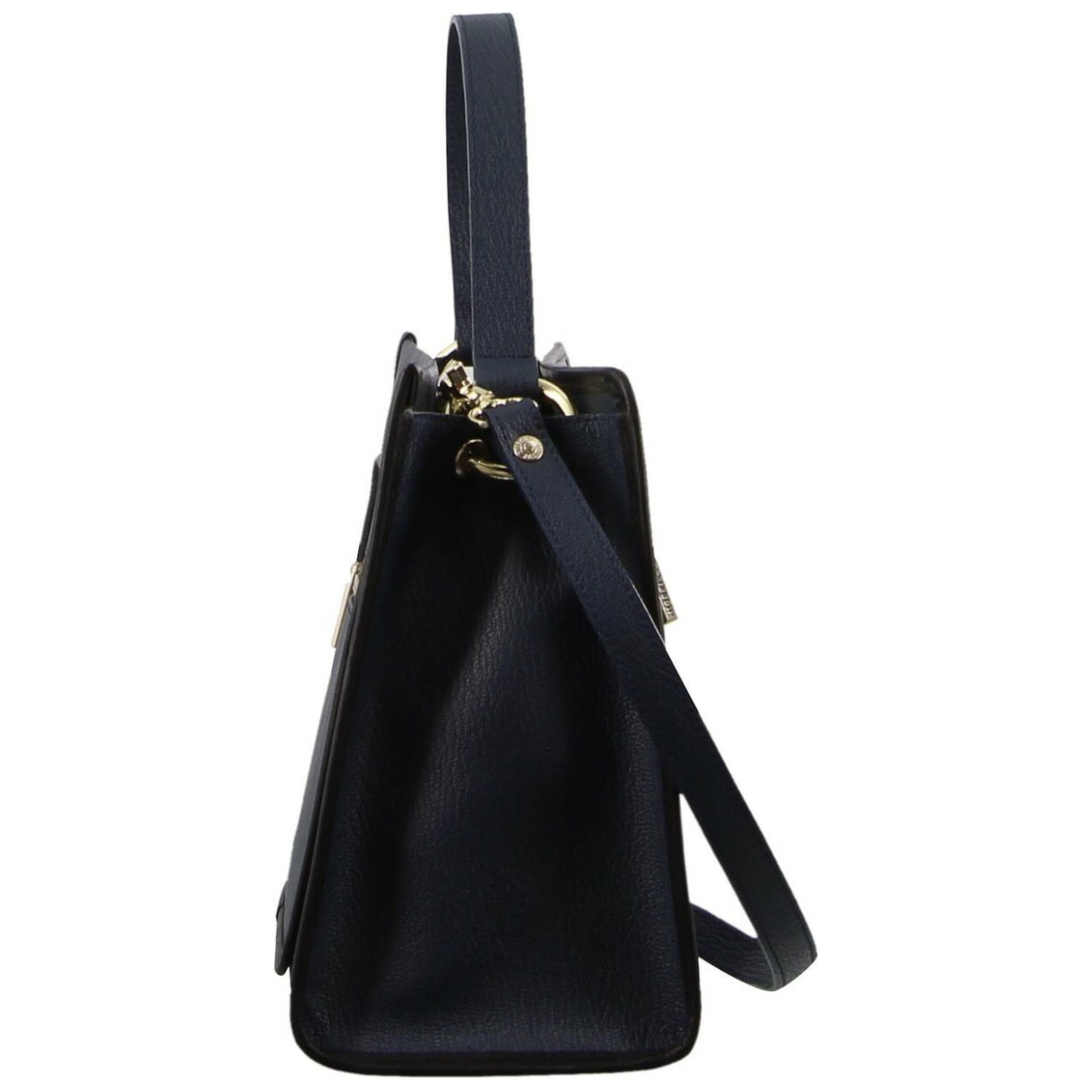 Morrissey Ladies Italian Structured Leather Tote Bag Handbag Womens - Navy