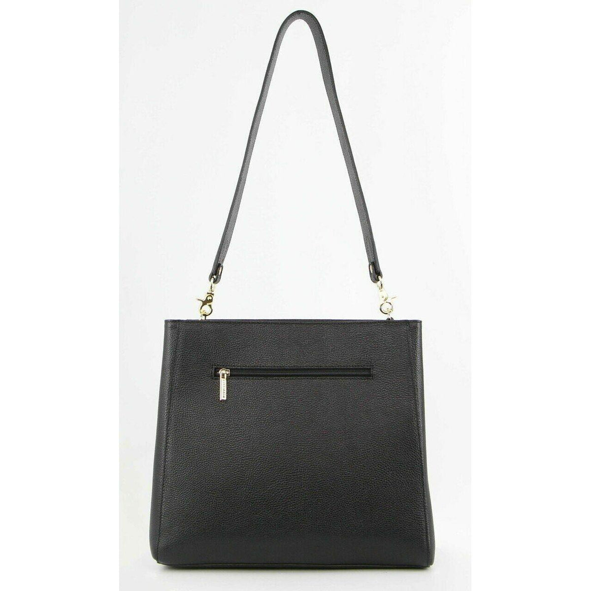 Morrissey Womens Italian Structured Leather Cross Body Bag Handbag Ladies - Black