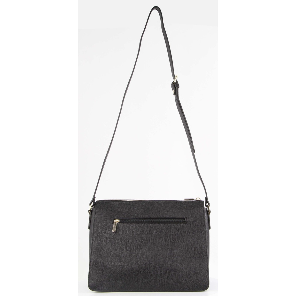Morrissey Italian Structured Leather Cross Body Handbag Tote Bag (MO3162) - Black