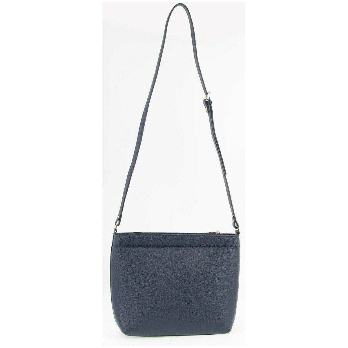 Morrissey Italian Womens Structured Leather Cross Body Handbag Bag Ladies - Navy