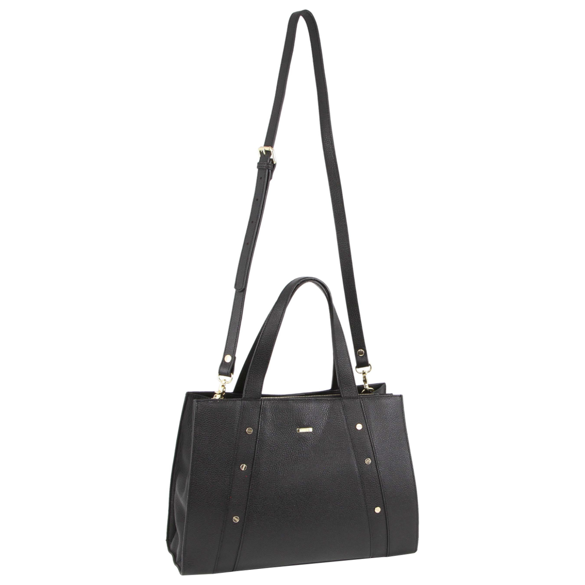 Morrissey Womens Italian Structured Leather Bag Tote Handbag Ladies - Black