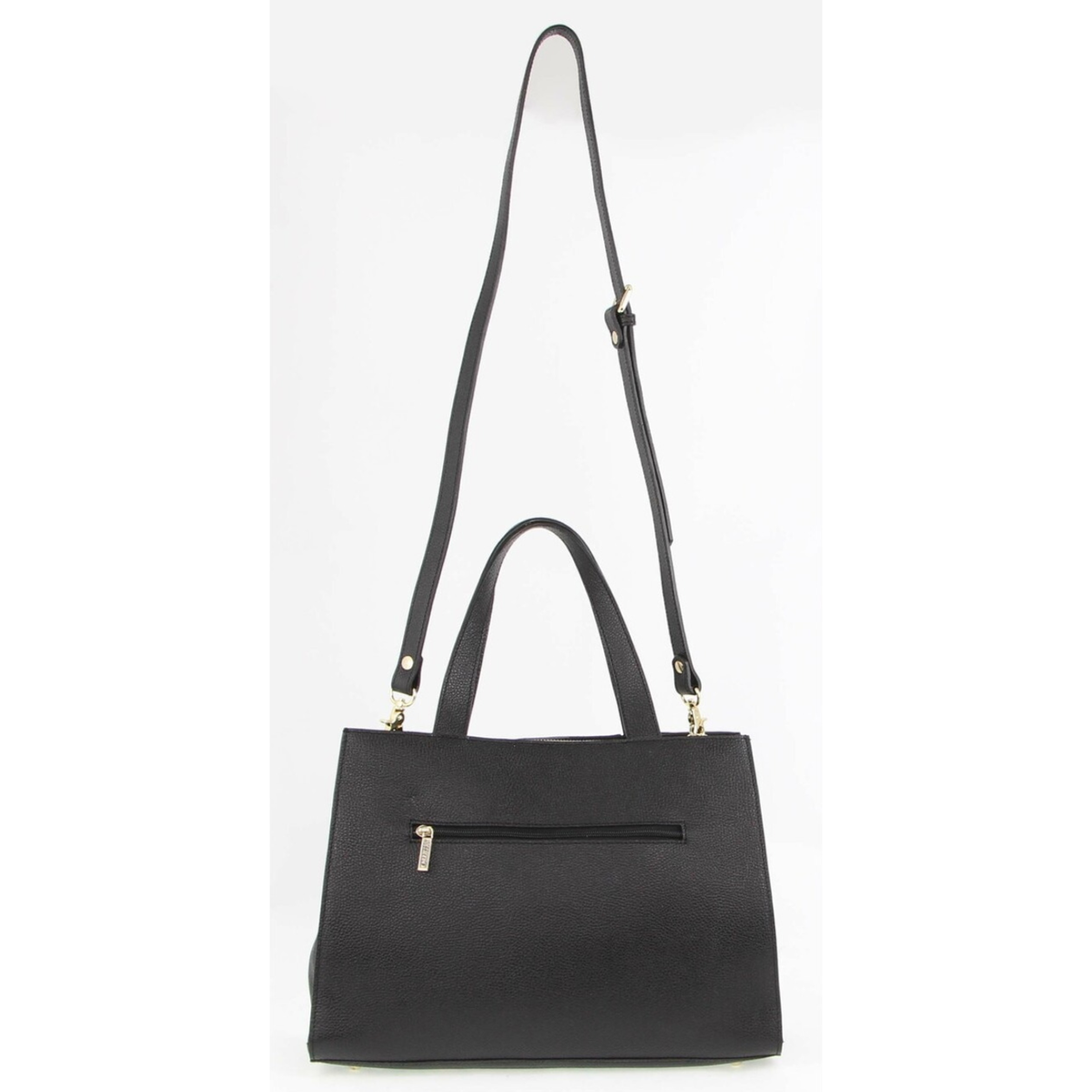 Morrissey Womens Italian Structured Leather Bag Tote Handbag Ladies - Black