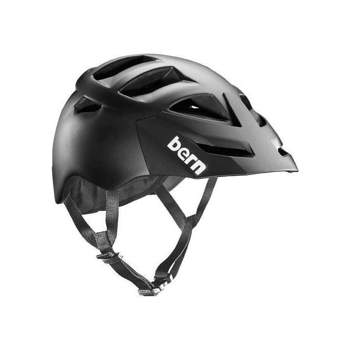 Bern Mens Morrison Cycling Bike Helmet w/ Hard Visor - Matte Black - S/M