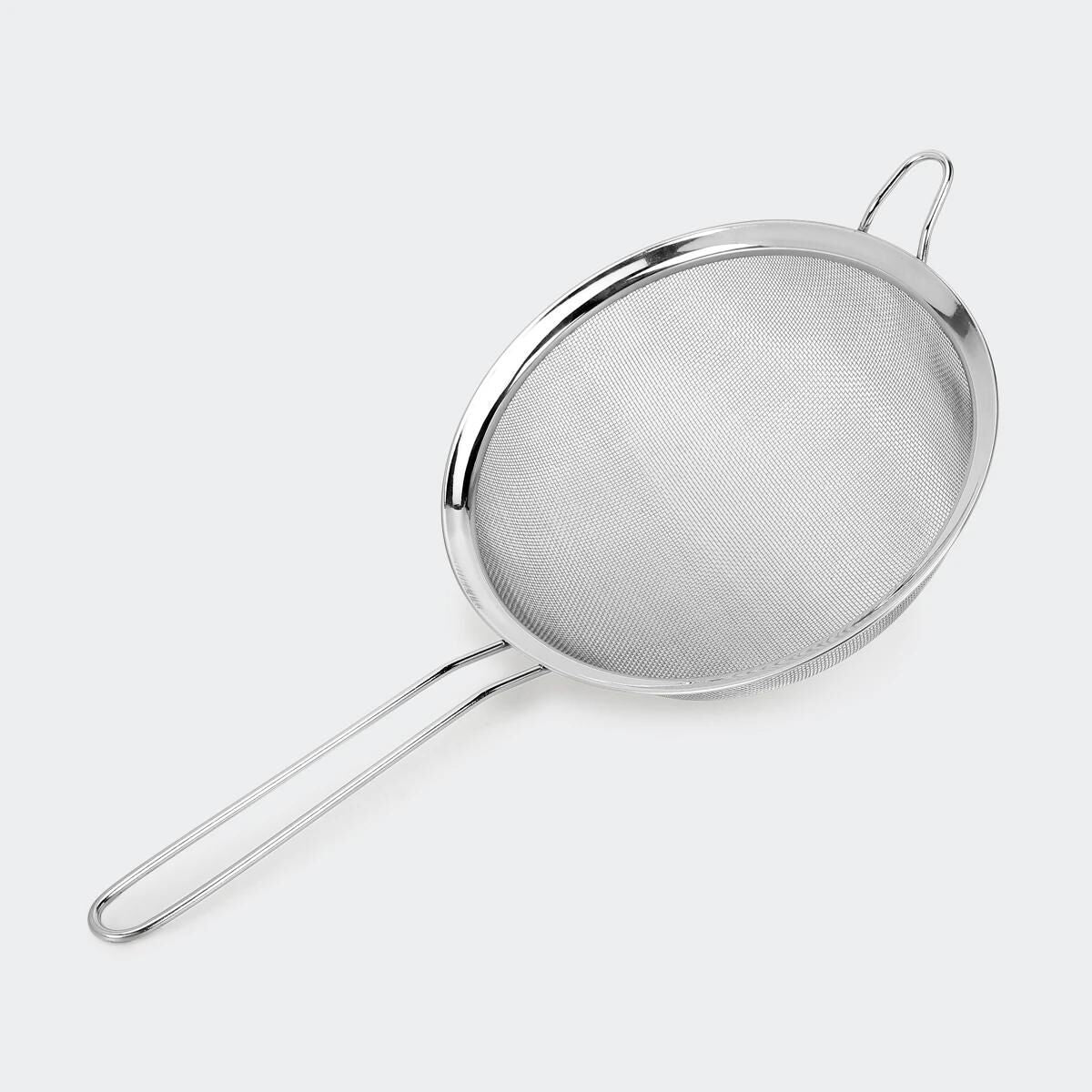 18cm Stainless Steel Mesh Strainer Sifter with Long Handle and Rest Hook